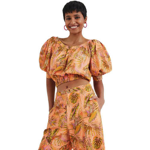 textil Mujer Tops / Blusas Desigual 22SWBW32 Naranja