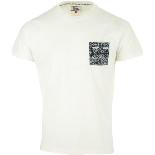 textil Hombre Camisetas manga corta Tommy Hilfiger Contrast Pocket Tee Blanco