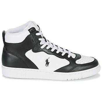 Polo Ralph Lauren POLO CRT HGH-SNEAKERS-LOW TOP LACE Negro / Blanco