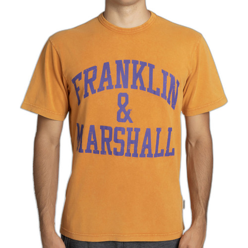 textil Hombre Camisetas manga corta Franklin & Marshall T-shirt à manches courtes Naranja