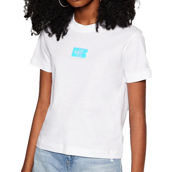 textil Mujer Tops y Camisetas Calvin Klein Jeans  Blanco