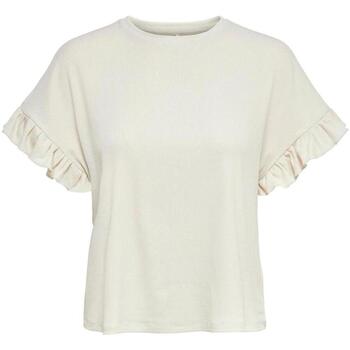 textil Mujer Tops y Camisetas Only ONLMARLA S/L GLITTER TOP Beige