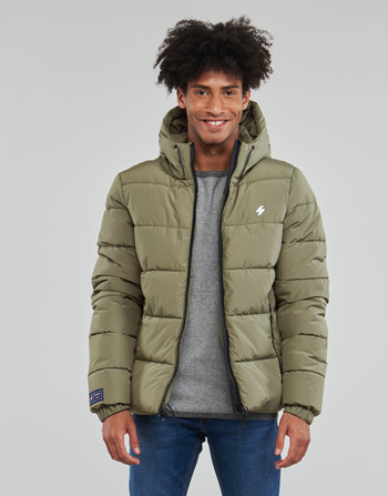 textil Hombre Plumas Superdry HOODED SPORTS PUFFER Dusty / Oliva