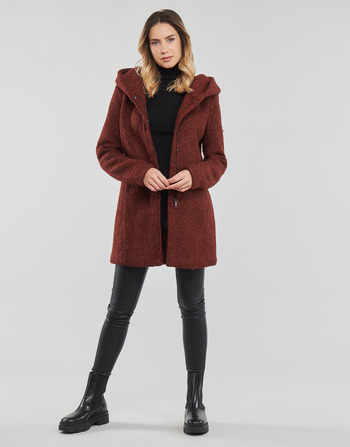 textil Mujer Abrigos Only ONLSEDONA BOUCLE WOOL COAT OTW NOOS Burdeo