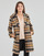 textil Mujer Abrigos Only ONLTESSA SOFIA CHECK WOOL COAT Negro / Marrón