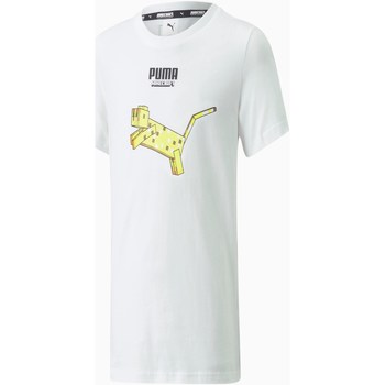 textil Niño Camisetas manga corta Puma 533435 Blanco