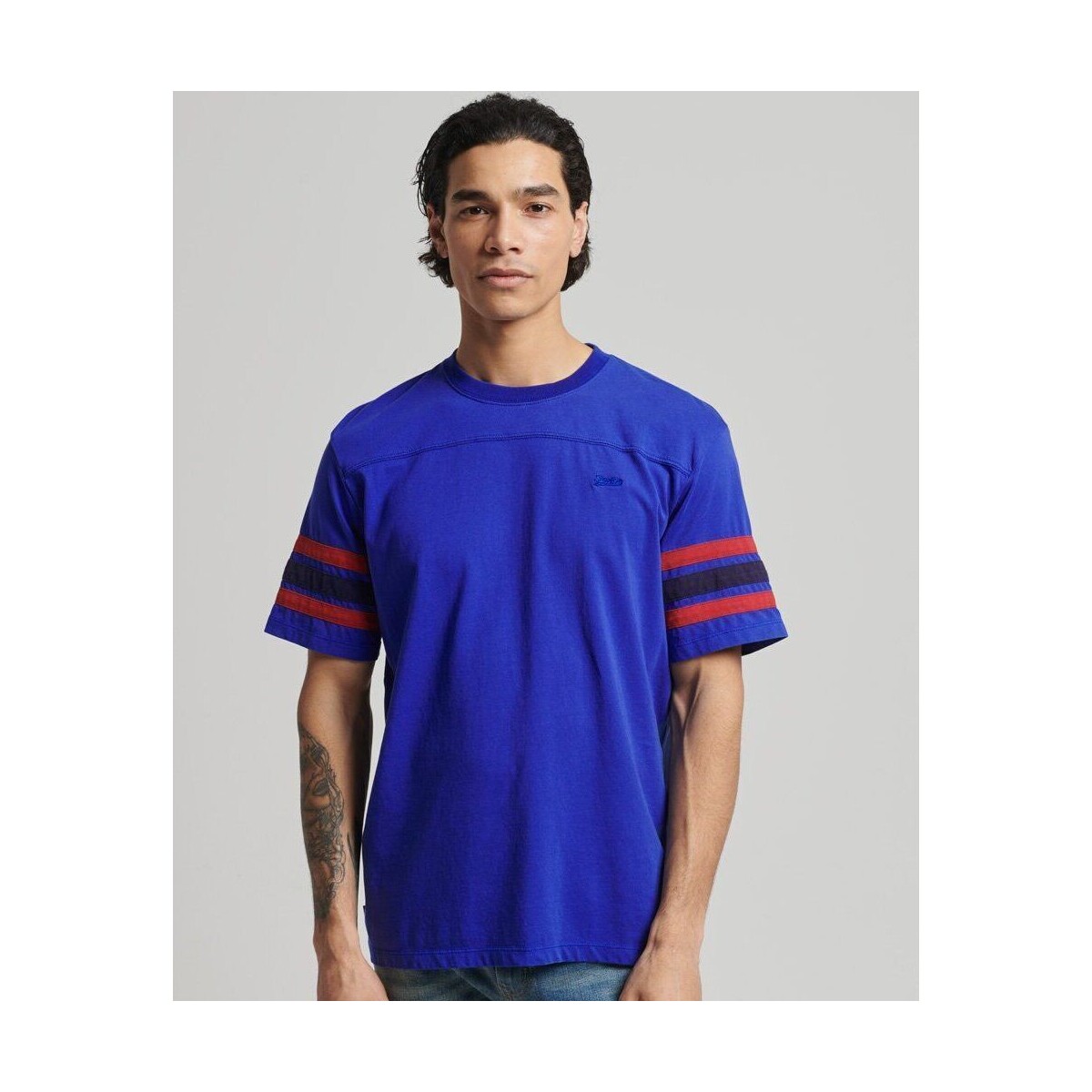 textil Hombre Tops y Camisetas Superdry M1011357A QUARTERBACK TEE-3H1 REGAL BLUE Azul