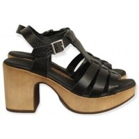 Zapatos Mujer Botas Dada sandalia tipo cangrejera semicuña 6 cm efecto madera Negro