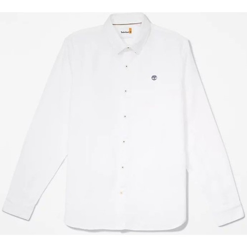 textil Hombre Camisas manga larga Timberland TB0A2DC31001 - LINEN SHIRT-WHITE Blanco
