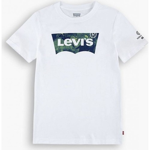 textil Niño Tops y Camisetas Levi's 9EF347 GRAPHIC TEE-001 WHITE Blanco
