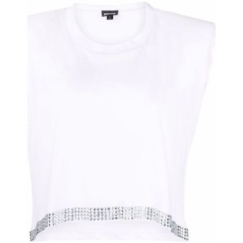 textil Mujer Tops / Blusas Roberto Cavalli Camiseta    strass blanca Blanco