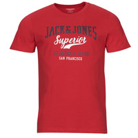 textil Hombre Camisetas manga corta Jack & Jones JJELOGO TEE SS O-NECK 2 COL Rojo