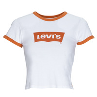 textil Mujer Camisetas manga corta Levi's GRAPHIC RINGER MINI TEE Naranja / Bright / Blanco