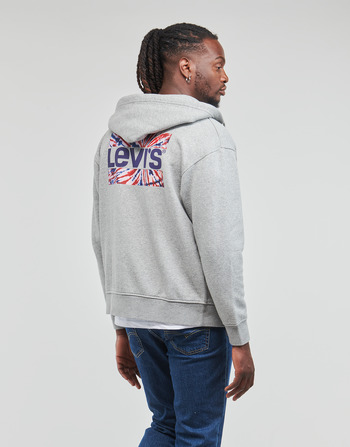 Levi's RELAXED GRAPHIC ZIPUP Gris