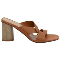Zapatos Mujer Zuecos (Mules) Foos sandalia con tiras cruzadas y tacon efecto madera Marrón
