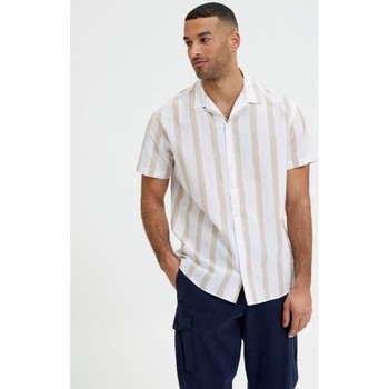 textil Hombre Camisas manga larga Selected 16079055 REGNEW-INCENSE STRIPES Beige