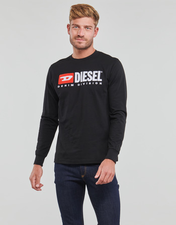 textil Hombre Camisetas manga larga Diesel T-JUST-LS-DIV Negro