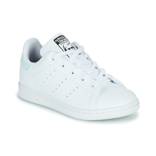 Zapatos Niños Zapatillas bajas adidas Originals STAN SMITH C Blanco / Azul