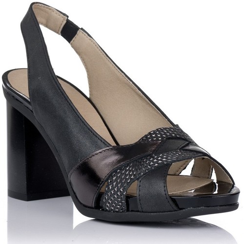 Zapatos Mujer Sandalias Pitillos 1552 Negro