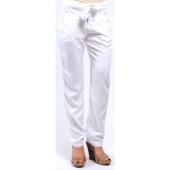 textil Mujer Pantalones fluidos Sud Express PANTALON PIROIR BLANC Blanco