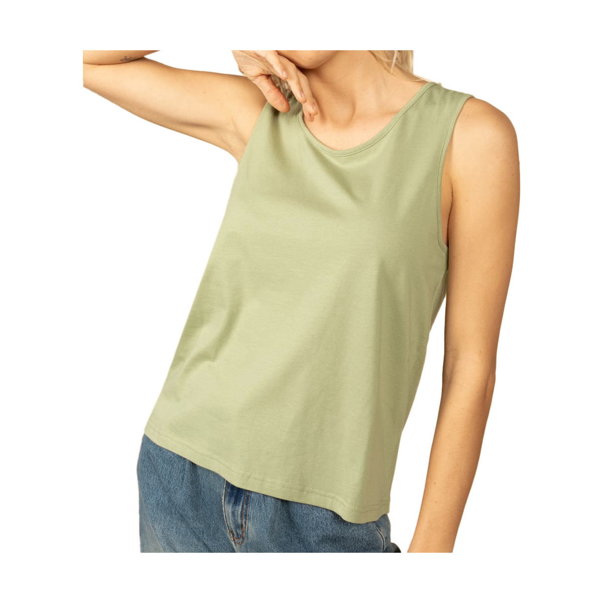 textil Mujer Camisetas sin mangas Deeluxe  Verde