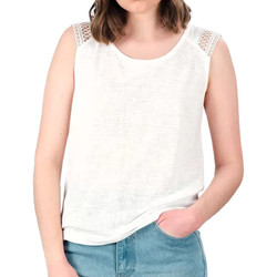 textil Mujer Camisetas sin mangas Deeluxe  Blanco