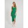 textil Mujer Vestidos Robin-Collection Vestido Mujer Canalé Elástico T Verde