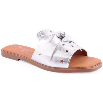 Zapatos Mujer Zuecos (Mules) Bc L Slippers CASUAL Plata