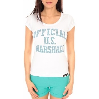 textil Mujer Camisetas manga corta Sweet Company T-shirt US Marshall blanc F.T111 Blanco