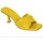 Zapatos Mujer Botas Foos mule con tira cruzada y tacon fino Amarillo