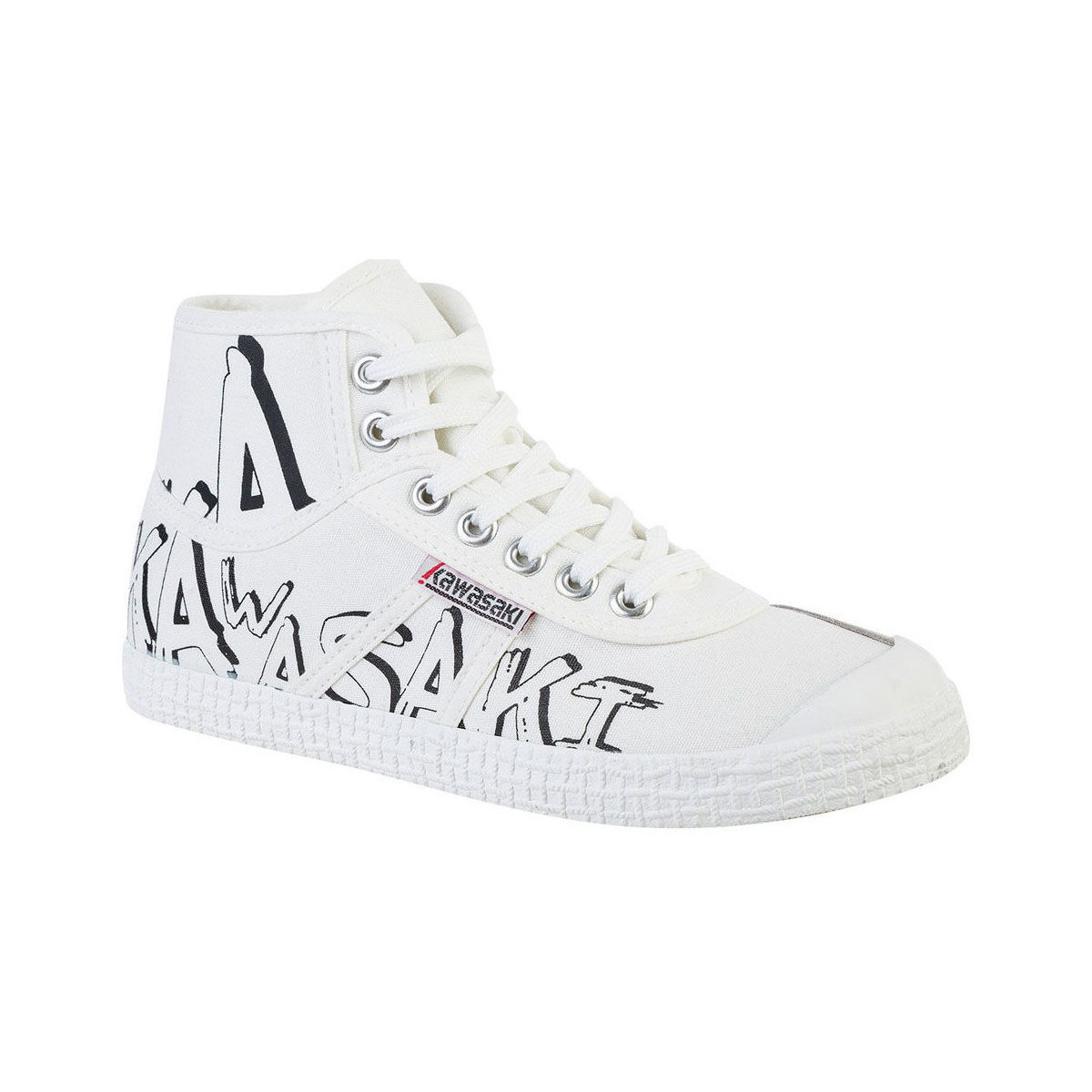 Zapatos Mujer Deportivas Moda Kawasaki Graffiti Canvas Boot K202415 1002 White Blanco