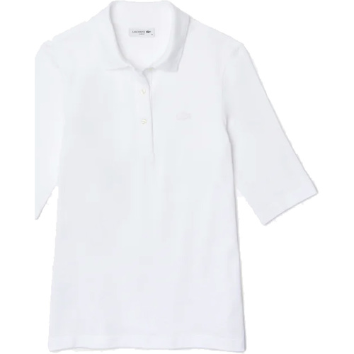 textil Mujer Tops y Camisetas Lacoste PF0503-001 Blanco
