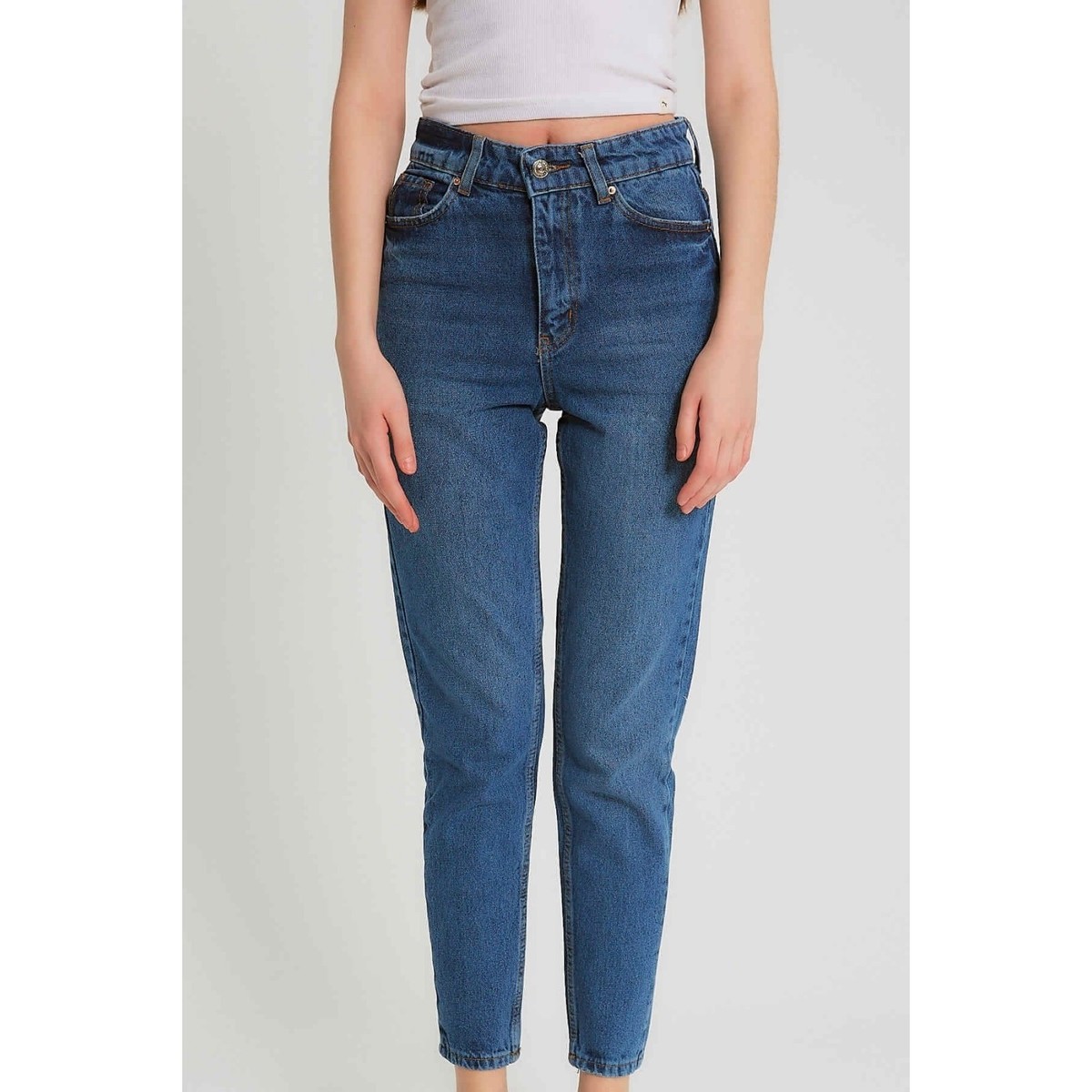 textil Mujer Pantalones Robin-Collection Jeans Basic High Waist D Azul