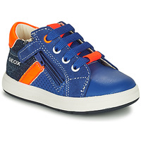 Zapatos Niño Zapatillas bajas Geox B BIGLIA B. B - NAPPA+DENIM SL Azul / Naranja
