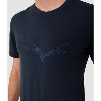 Salewa Puez Eagle Sketch Merino Men's T-Shirt 28340-3960 Azul