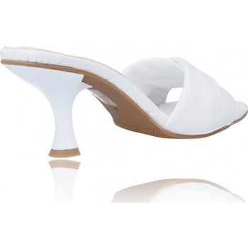 Calzados Vesga Zueco Sandalias de Piel para Mujer de Foos Marbella 01 Blanco