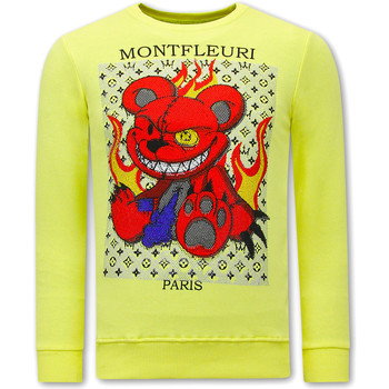textil Hombre Sudaderas Tony Backer Heren Sweater Met Print Monster Amarillo