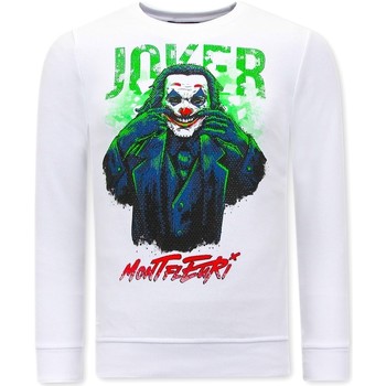 textil Hombre Sudaderas Tony Backer Heren Sweater Met Print Joker Wit Blanco