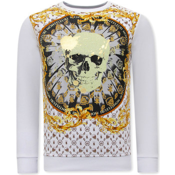 textil Hombre Sudaderas Tony Backer Heren Sweater Met Print Skull Blanco