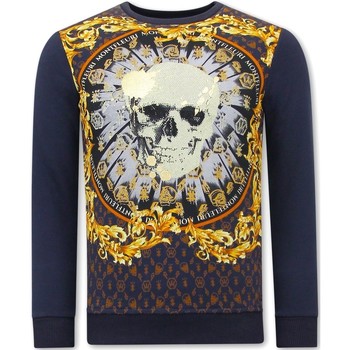 textil Hombre Sudaderas Tony Backer Heren Sweater Met Print Skull Azul