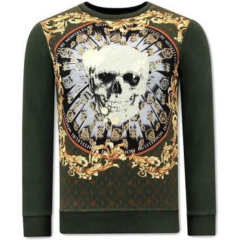 textil Hombre Sudaderas Tony Backer Heren Sweater Met Print Skull Verde