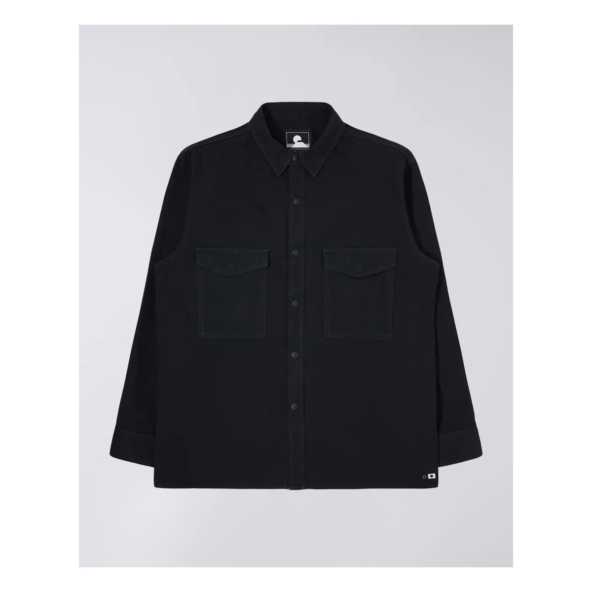 textil Hombre Camisas manga larga Edwin I030301 BIG SHIRT-89 BLACK Negro