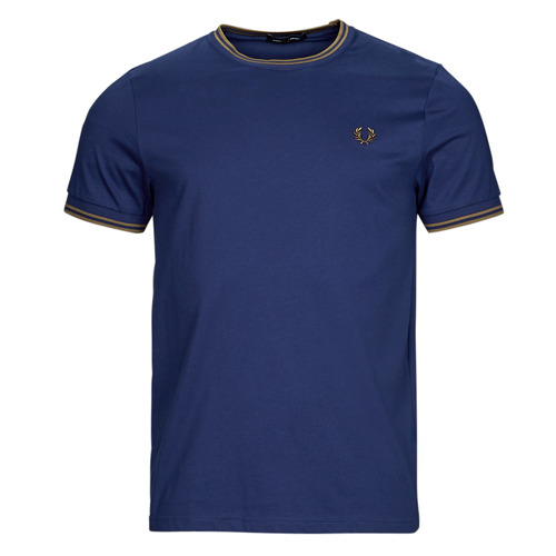 textil Hombre Camisetas manga corta Fred Perry TWIN TIPPED T-SHIRT Azul