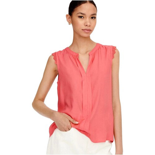 textil Mujer Camisas Only TOP SIN MANGAS  15157656 Rosa