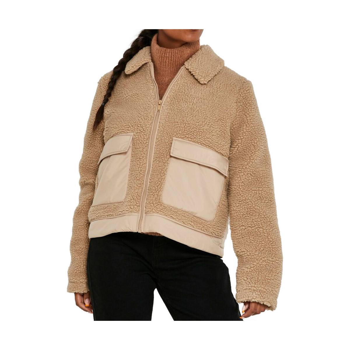 textil Mujer cazadoras Noisy May  Beige