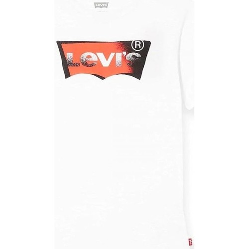 textil Niños Tops y Camisetas Levi's 9EE909 SPRAY BATWING-WHITE Blanco