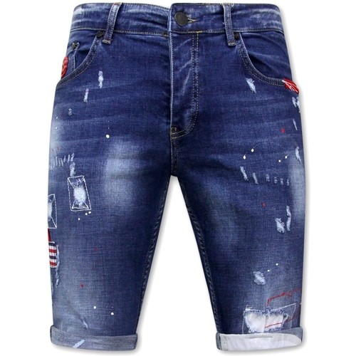 textil Hombre Pantalones cortos Local Fanatic Pantalones Vaqueros Cortos SH Azul