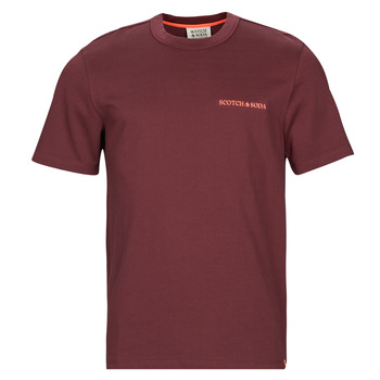 textil Hombre Camisetas manga corta Scotch & Soda T-Shirt Logo Unisexe En Jersey De Coton Biologique Burdeo