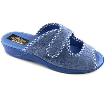 Zapatos Mujer Pantuflas Nevada ZAPATILLA VELCRO ANCHO ESPECIAL Azul