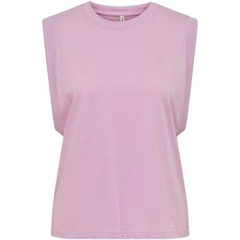 textil Mujer Tops y Camisetas Only ONLMAJA S/L O-NECK TOP Rosa